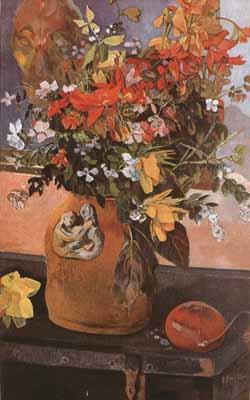 Paul Gauguin Still life with flowers (mk07) oil painting picture